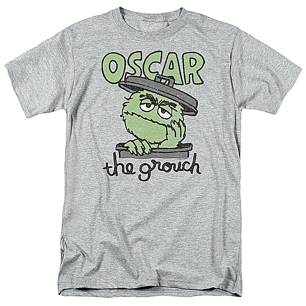 Sesame Street Oscar the Grouch Mens Unisex T-Shirt, Available Sm to 3x