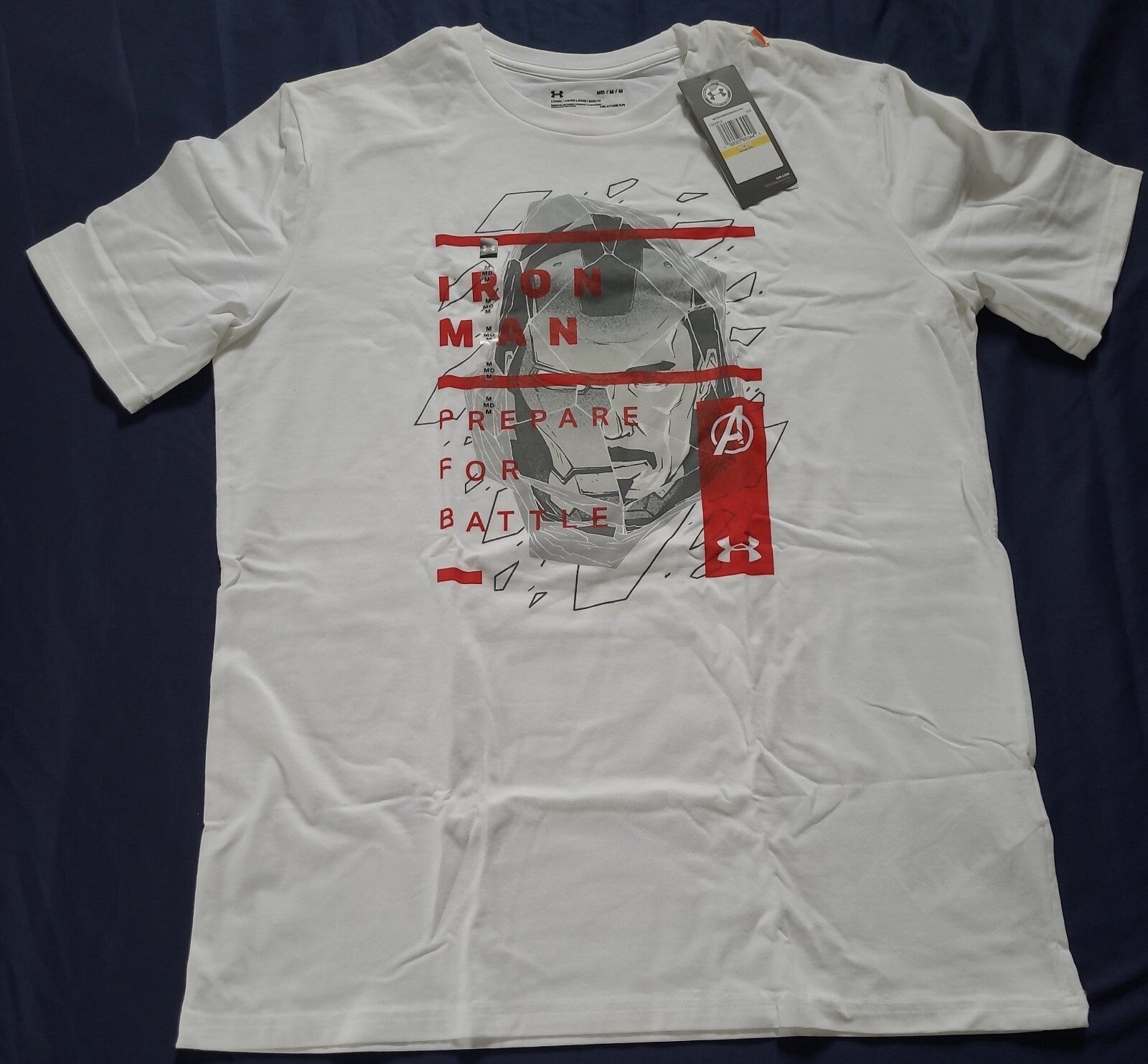 Under Armour Mens Marvel Avengers Iron Man Prepare for Battle SS Shirt W New m-L