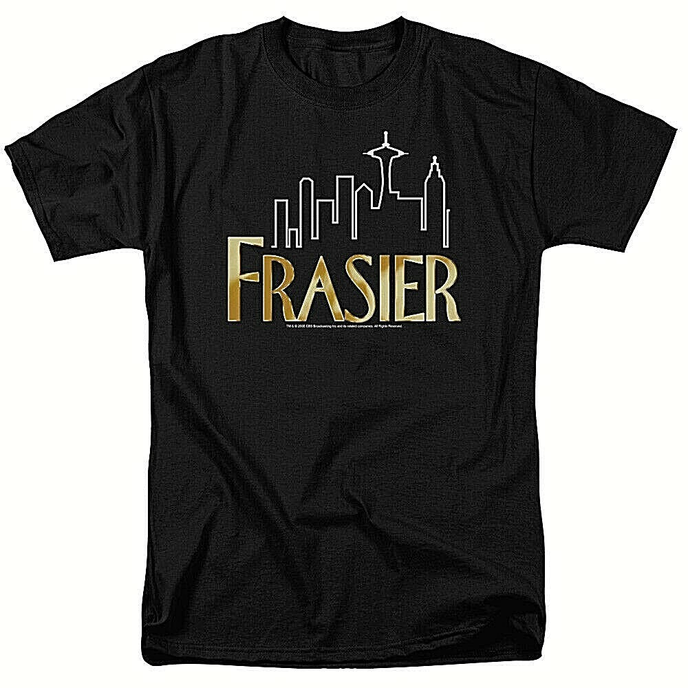 Frazier TV Show "Seattle Skyline Logo" Mens Unisex T-Shirt, Available Sm to 5x -