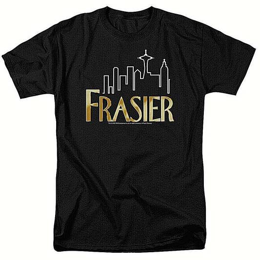 Frazier TV Show "Seattle Skyline Logo" Mens Unisex T-Shirt, Available Sm to 5x -