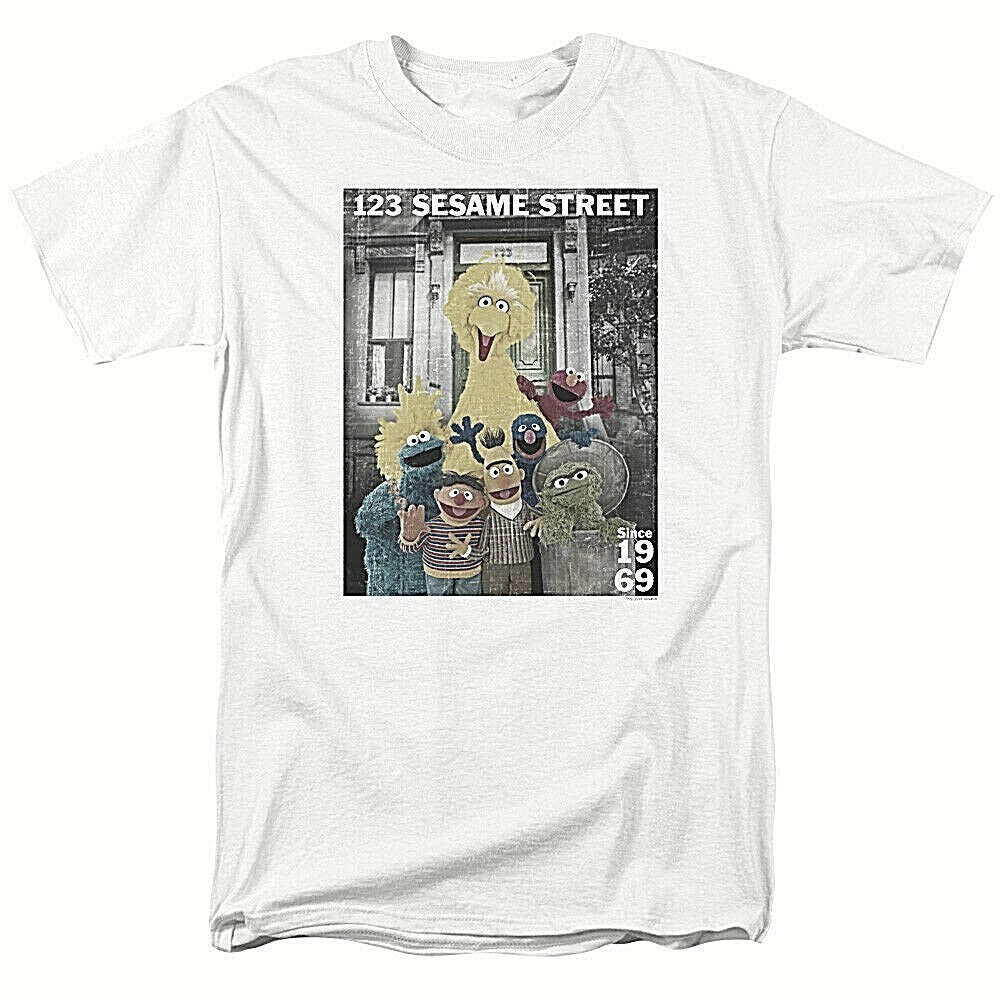 Sesame Street 123 "Cast Photo" Since 1969 Mens Unisex T-Shirt Available Sm to 5x