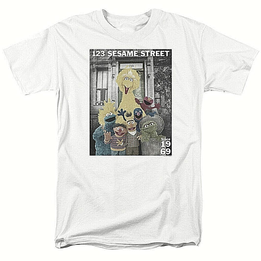 Sesame Street 123 "Cast Photo" Since 1969 Mens Unisex T-Shirt Available Sm to 5x
