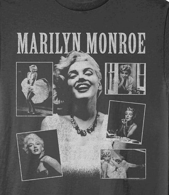 Marilyn Monroe "Movie Collage" Mens Unisex T-Shirt, Available Sm to 2x -New