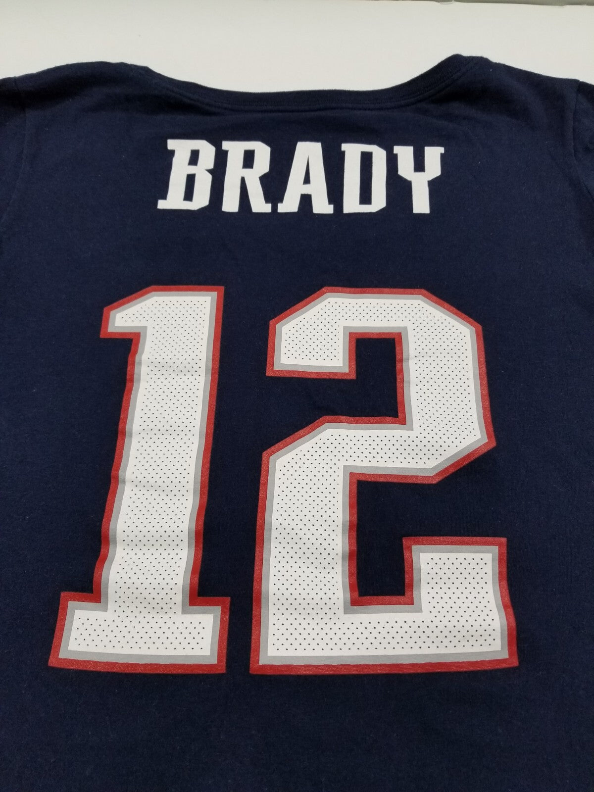 NFL New England Patriots #12 Tom Brady, Football, Nike, Women's Large, T-Shirt