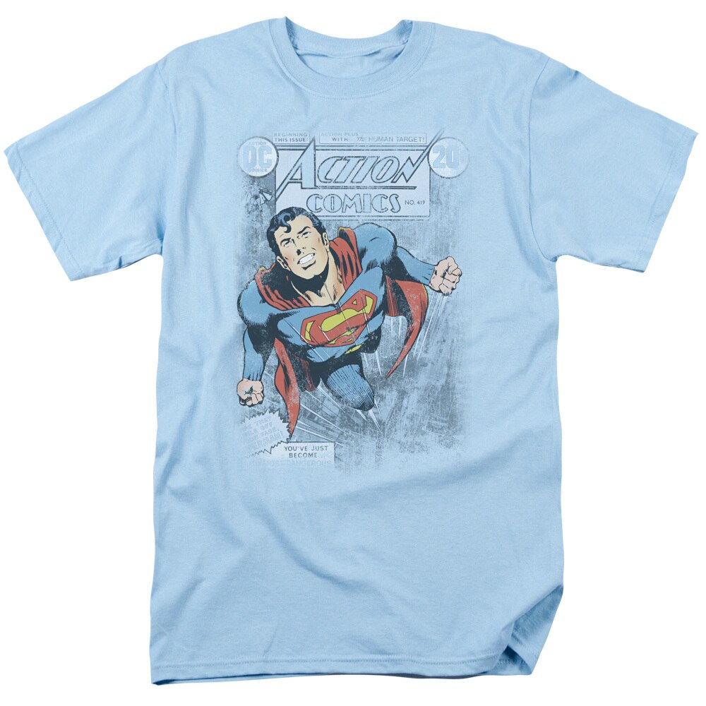 Superman-Action #419 distress adult unisex t-shirt