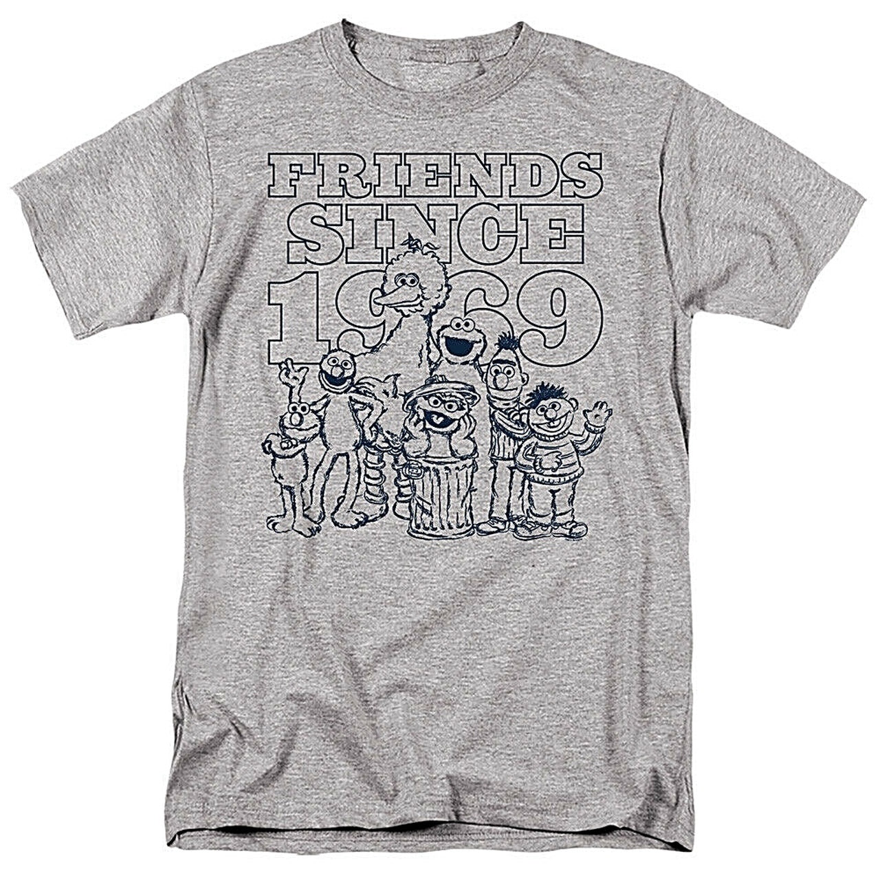 Sesame Street "Friends Since 1969" Mens Unisex T-Shirt, Available Sm to 3x