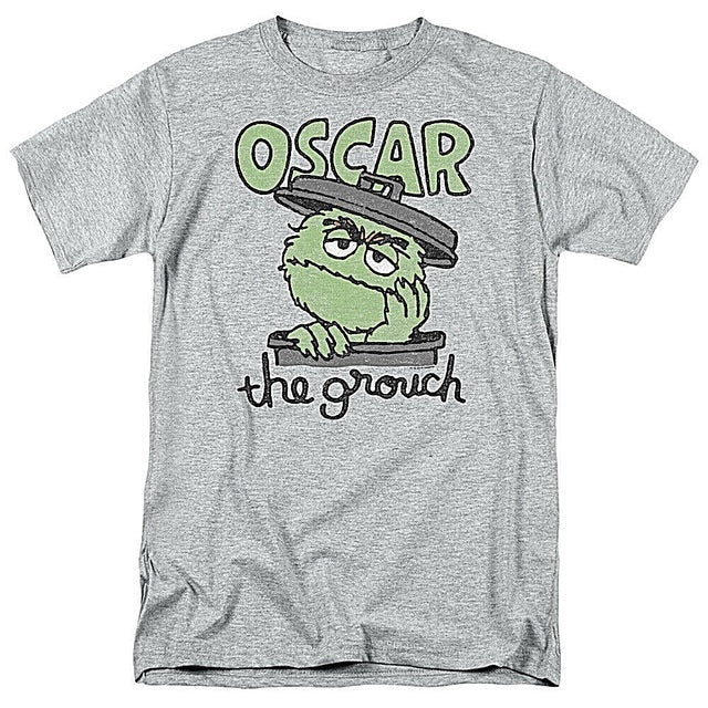 Sesame Street Oscar the Grouch Mens Unisex T-Shirt, Available Sm to 3x