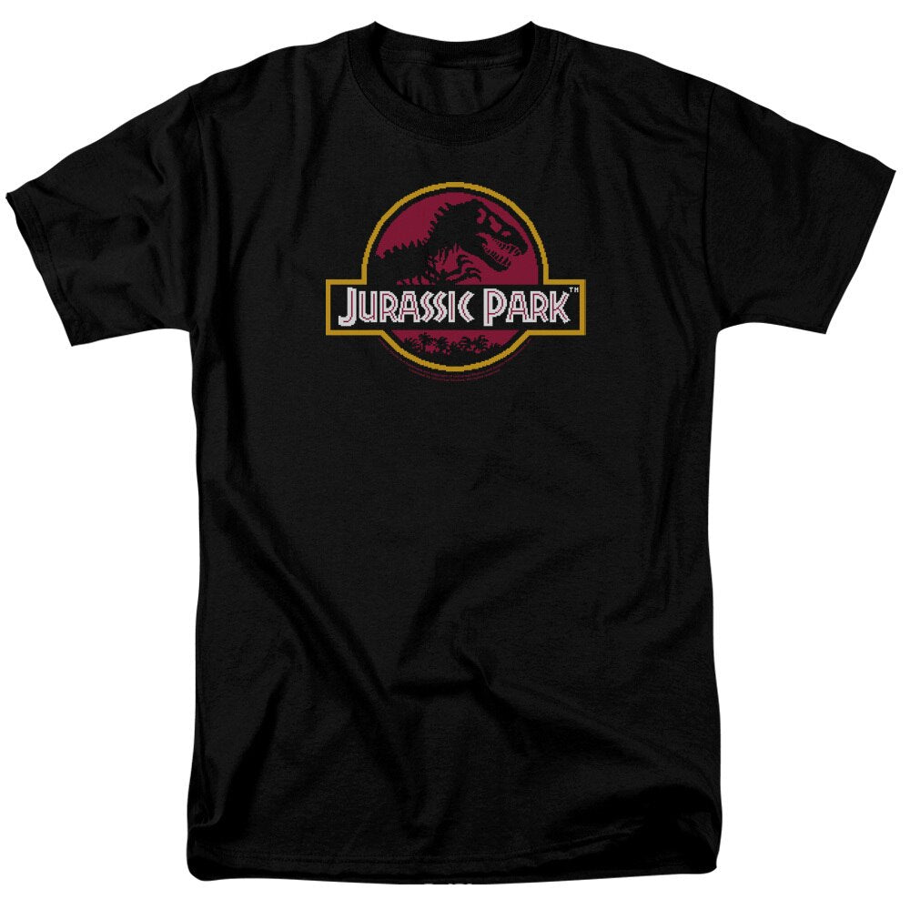 Jurassic Park/8-Bit Logo adult unisex t-shirt