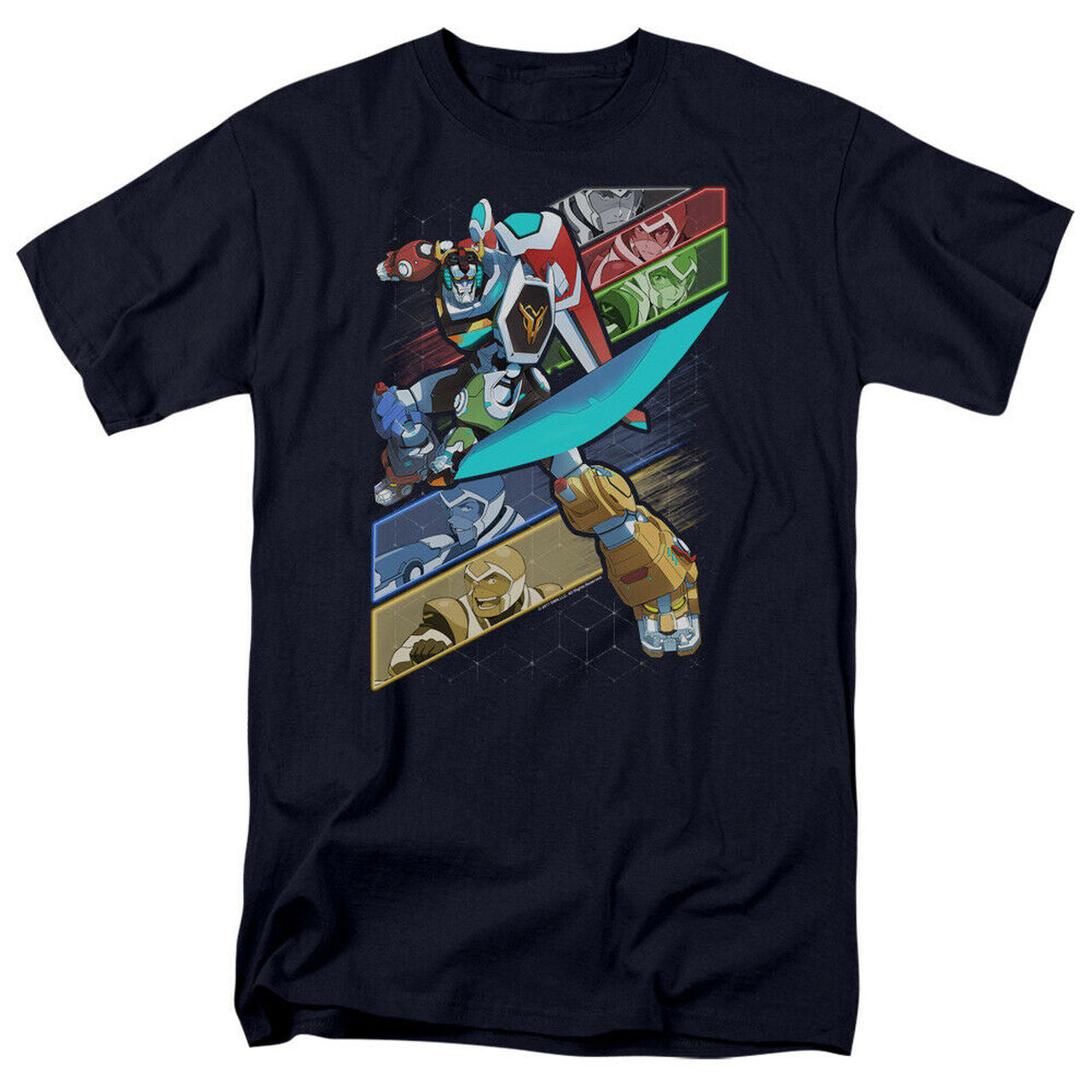Voltron Legendary Defenders "Crisscross" Mens Adult Unisex T-Shirt -Sm to 4x