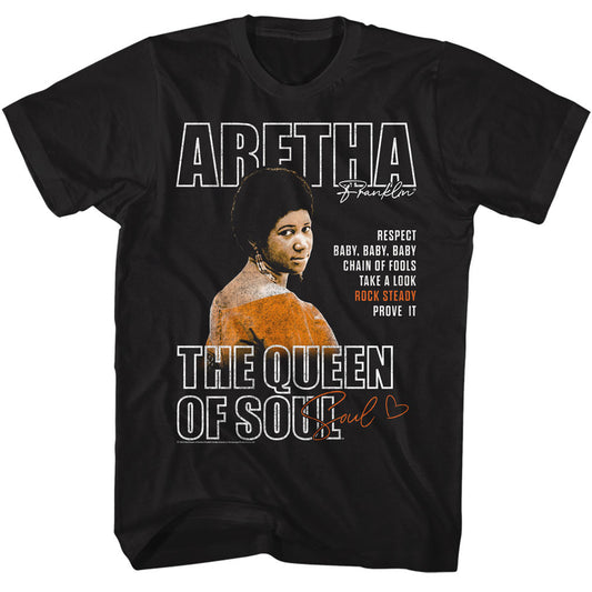 Aretha Franklin-Queen of Soul Adult/Unisex Tshirt Size S-2X
100% cotton high quality pre shrunk machine washable t-shirt
