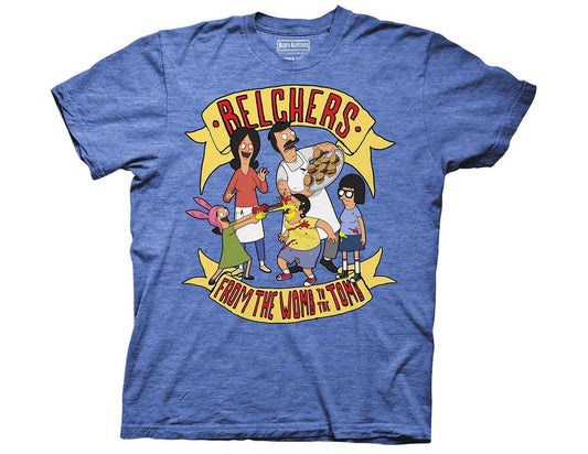 Bobs Burgers Belchers from the womb to the tomb
100% Cotton High Quality Pre Shrunk Machine Washable T Shirt