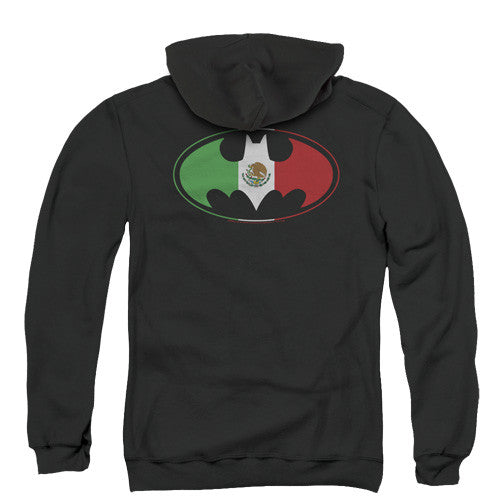 Batman mexican flag shield pull over hoodie
75% Cotton/ 25% Polyester High Quality Pre Shrunk Machine Washable Hoodie