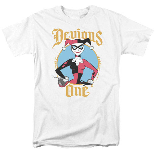 DC Comics Harley Quinn Devious One Adult/Unisex Tshirt Size S-2X
100% Cotton High Quality Pre Shrunk Machine Washable Tshirt