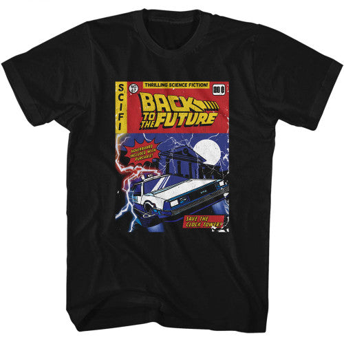 Back to the Future Comic Cover Adult/Unisex Tshirt Size S-2X