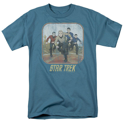 Star Trek Running Cartoon Crew Adult/Unisex Tshirt Size S-2X
100% Cotton High Quality Pre Shrunk Machine Washable Tshirt