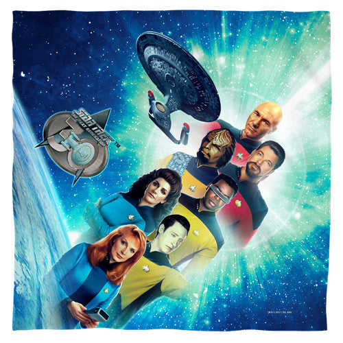 star trek-30 crew 
100% polyester light weight ultra-soft feel size 22x22 bandana