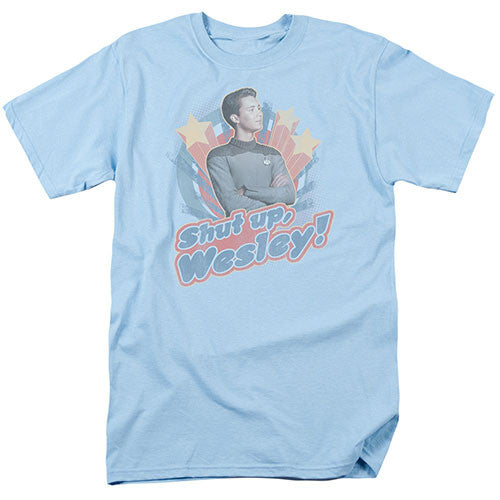 Star Trek Shut Up Wesley Adult/Unisex Tshirt Size S-2X
100% Cotton High Quality Pre Shrunk Machine Washable Tshirt