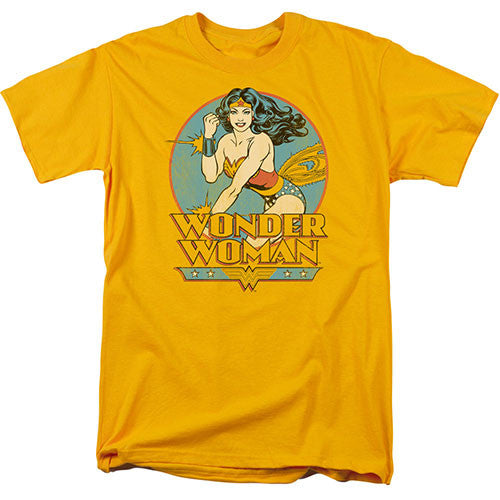 DC Comics Wonder Woman Adult/Unisex Tshirt Size S-2X  (Gold)
100% Cotton High Quality Pre Shrunk Machine Washable Tshirt