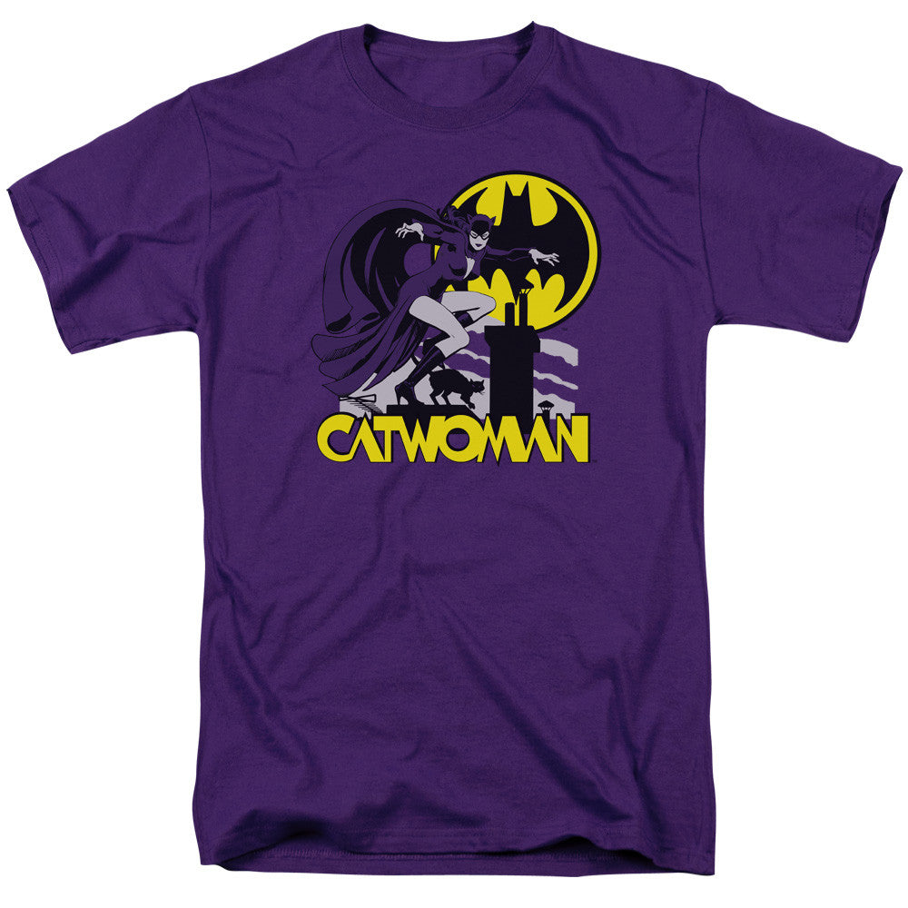 Catwoman Rooftop Cat  adult unisex t-shirt