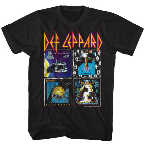 DEF Leppard 80s Albums Adult/Unisex Tshirt Size S-2X