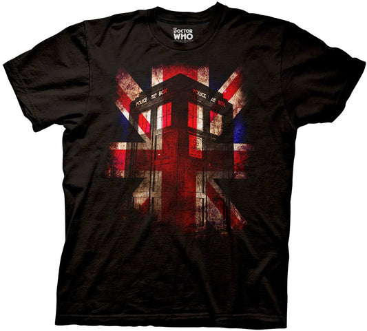 Doctor Who Glowing Tardis Union Jack Adult/Unisex Tshirt Size S-2X
100% cotton high quality pre shrunk machine washable t-shirt