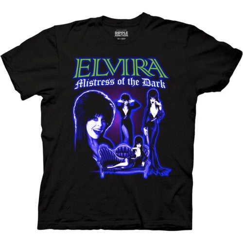 Elvira Blue Collage Adult/Unisex Tshirt  Size S-2X