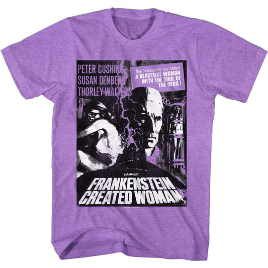 Hammer Horror Frankenstein Woman Adult Unisex T-Shirt  Size S-2X
100% Cotton High Quality Pre Shrunk Machine Washable T Shirt