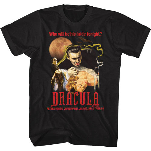 Hammer Horror-Dracula Moon  Adult Unisex Tshirt  Size S-2X