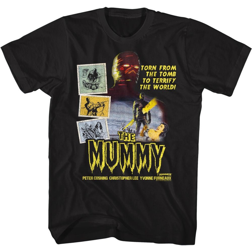Hammer Horror - The Mummy Adult Unisex Tshirt Size S-2X
100% Cotton High Quality Pre Shrunk Machine Washable T Shirt