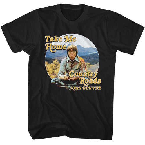 John Denver Circle Mountain Range Adult/Unisex Tshirt Size S-2X