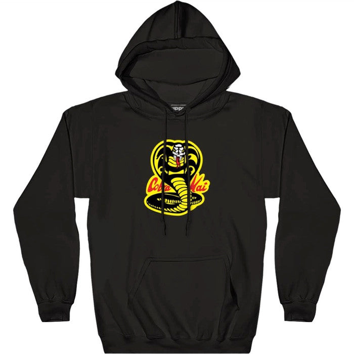 Cobra Kai Logo Adult Unisex Pullover Hoodie Size S-2X
75% Cotton/ 25% Polyester High Quality Pre Shrunk Machine Washable Hoodie.

Pull-Over Hoodie, Available Sm to 2X