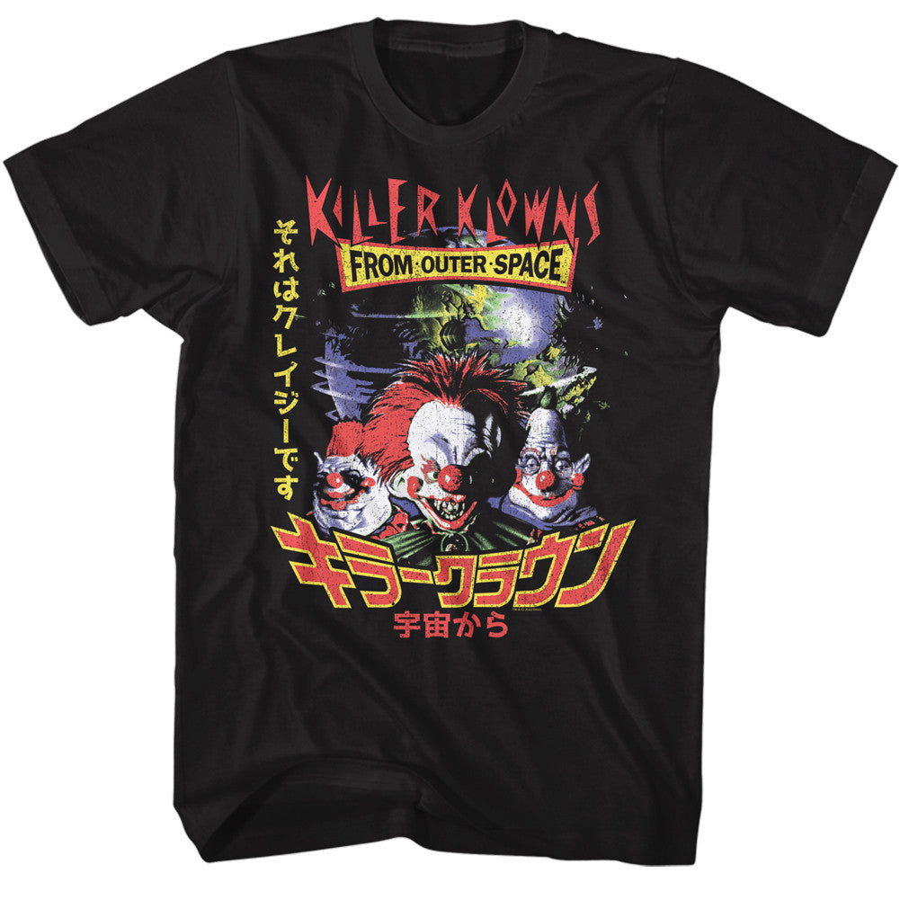 Killer Klowns - Japanese Adult/Unisex Tshirt Size S-2X
100% Cotton High Quality Pre Shrunk Machine Washable Tshirt