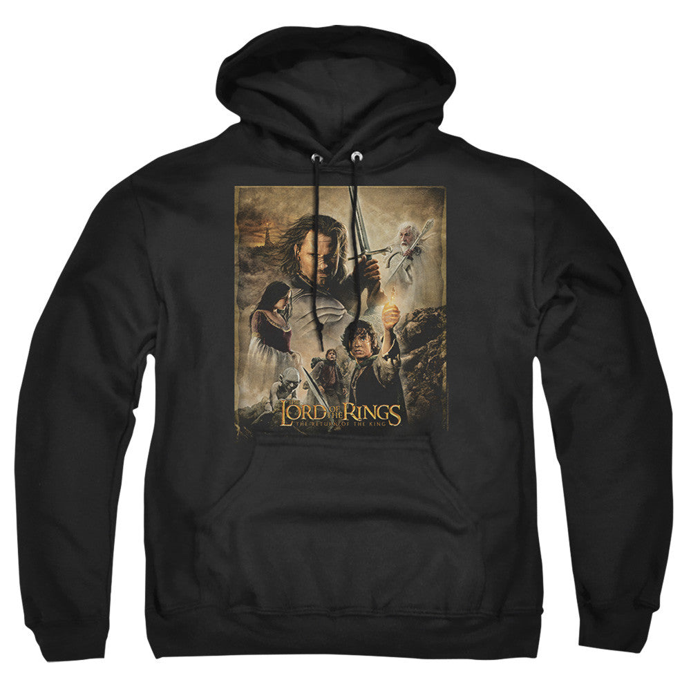 Lord of the Rings "ROTK Poster" Adult Unisex Pullover Hoodie  Size S-2X
75% Cotton/ 25% Polyester High Quality Pre Shrunk Machine Washable Hoodie.

Pull-Over Hoodie, Available Sm to 2X