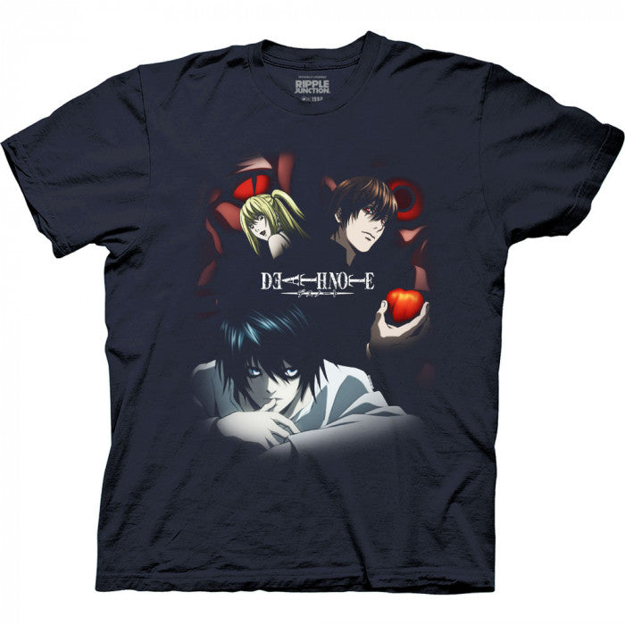 Death Note Group with Red Death Behind Them Adult Unisex Tshirt Size S-2X
100% Cotton High Quality Pre Shrunk Machine Washable T Shirt
