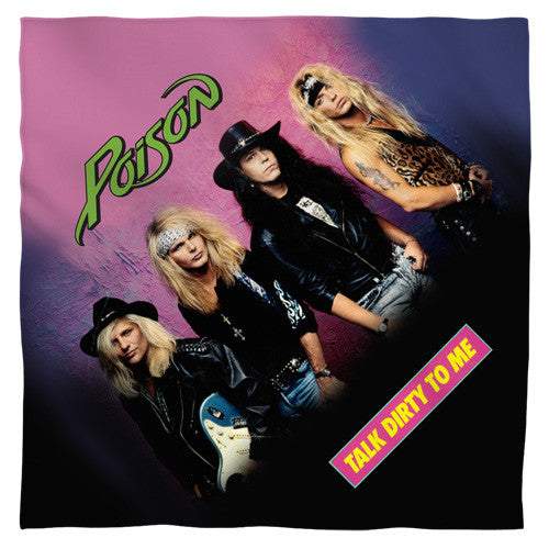 Poison Band-Talk Dirty bandana
100% polyester light weight ultra-soft feel size 22x22