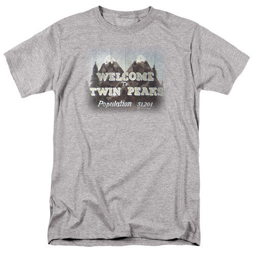 Twin Peaks "Welcome To" Adult Unisex Tshirt Size S-2X
100% Cotton High Quality Pre Shrunk Machine Washable T Shirt