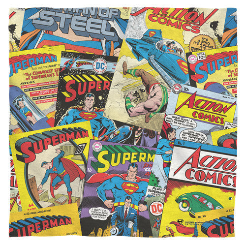 Superman-fan bandana
100% polyester light weight ultra-soft feel size 22x22