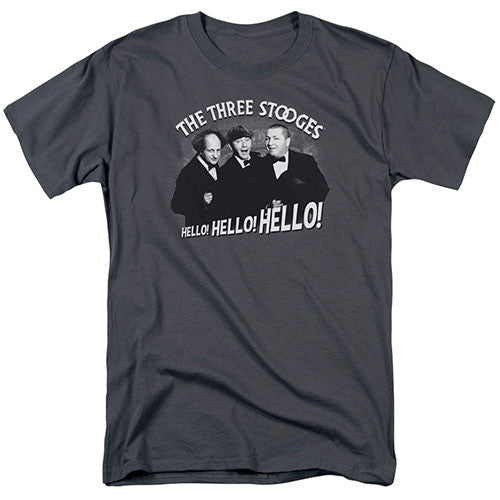 The Three Stooges Hello Again Adult/Unisex Tshirt Size S-2X
100% Cotton High Quality Pre Shrunk Machine Washable Tshirt