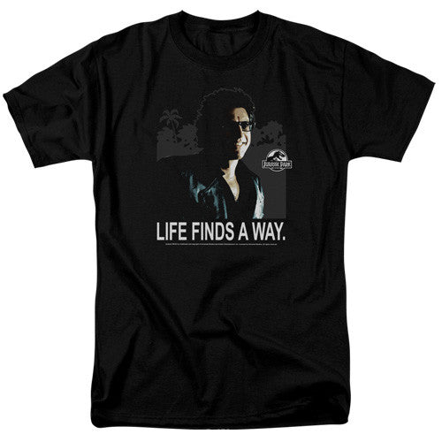Jurassic Park Life finds a Way (Jeff Goldblum) Adult Unisex Tshirt Size S-2X
100% Cotton High Quality Pre Shrunk Machine Washable T Shirt