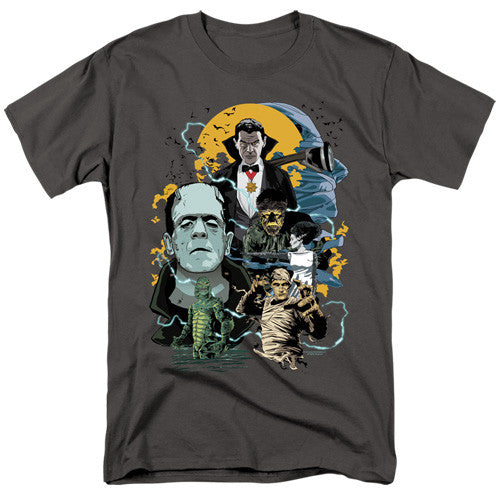 Universal Monsters-Monster Mash Adult Unisex Tshirt Size S-2X
100% Cotton High Quality Pre Shrunk Machine Washable T Shirt