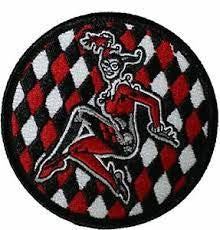 DC Comics Harley Quinn "Checkered Background" Embroidered Patch -new
