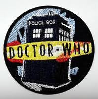 Doctor Who British TV Series "Logo with Tardis" Embroidered Patch -new