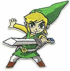 The Legend of Zelda "Link Standing" Die Cut Embroidered Patch -brand new