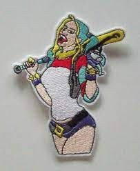 4 3/8 inches tall,  Harley Quinn  "Suicide Squad" die-cut embroidered patch. Sew on or iron on. New.

Please note we will always combine shipping on like items.  Any additional patch or pin will ship for 50 cent per item.  Any additional payment will be reimbursed to your Paypal account.  Thank You.