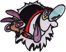 3 inches wide, a new Ren and Stimpy embroidered patch. Sew or iron on. New.

Please note we will always combine shipping on like items.  Any additional patch or pin will ship for 50 cent per item.  Any additional payment will be reimbursed to your Paypal account.  Thank You.
