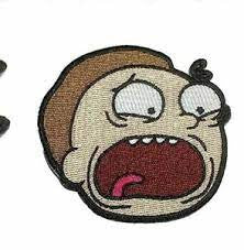 Rick & Morty, Morty's Face" Embroidered Patch - New