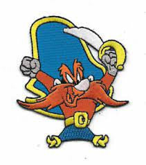 3 inches tall, a new Yosemite Sam "Pirate" (Looney Toons) embroidered patch. Sew or iron on.

Please note we will always combine shipping on like items.  Any additional patch or pin will ship for 50 cent per item.  Any additional payment will be reimbursed to your Paypal account.  Thank You.