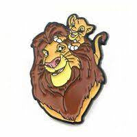 1 inches tall, a new Lion King "Mufasa & Baby Simba" enamel pin with a single post backing. New.

Please note we will always combine shipping on like items.  Any additional patch or pin will ship for 50 cent per item.  Any additional payment will be reimbursed to your Paypal account.  Thank You.
