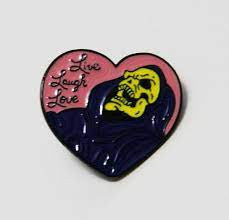 Masters of The Universe Skeletor Face Meme In Heart Metal Enamel Pin -new