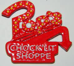 1 1/4 inches tall. a new Riverdale TV Series "Pop’s Chock’lit Shoppe" Logo metal enamel lapel pin with clutch back. New.

Please note we will always combine shipping on like items.  Any additional patch or pin will ship for 50 cent per item.  Any additional payment will be reimbursed to your Paypal account.  Thank You.